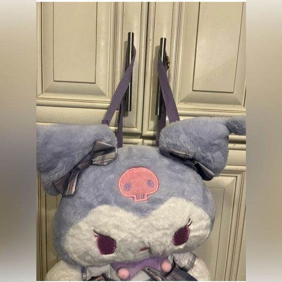 Kuromi Plush Backpack Shoulder Bag 12” Inch Plush Purse With Straps - Picture 13 of 13